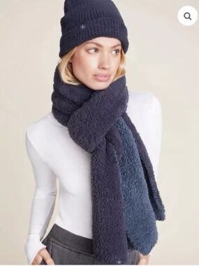 Barefoot Dreams CozyChic Reversible Two-Tone Plush Scarf Wrap